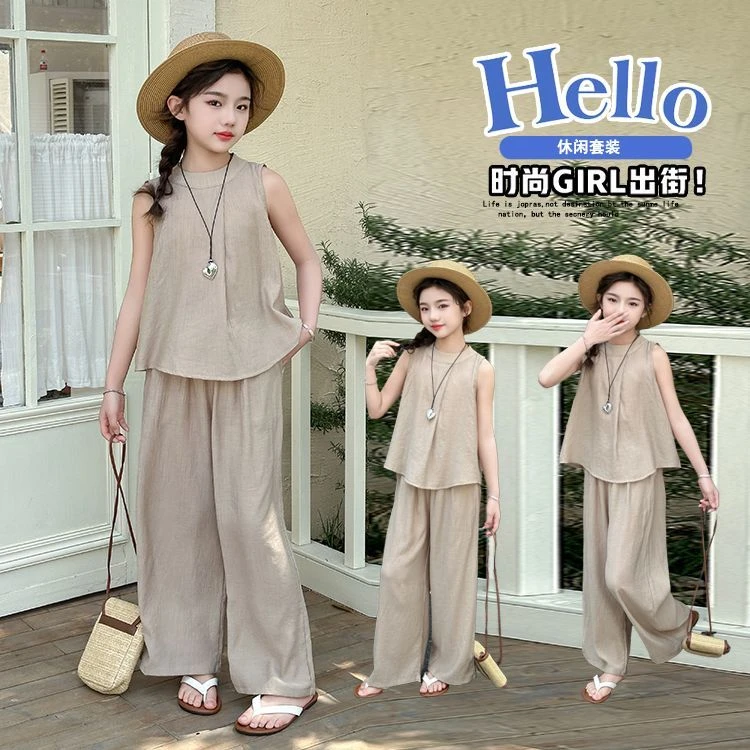 女童夏季韩版连衣裙薄款女孩宝宝中童彩虹护卫队公主两件套时尚潮