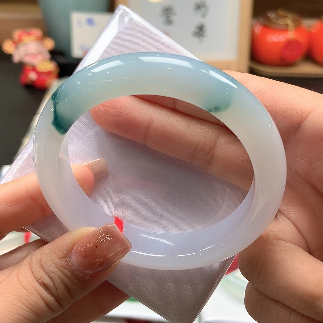 翡翠未镶嵌手镯47号