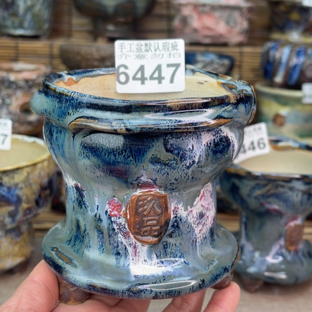 手工花盆默认瑕疵完美者勿拍