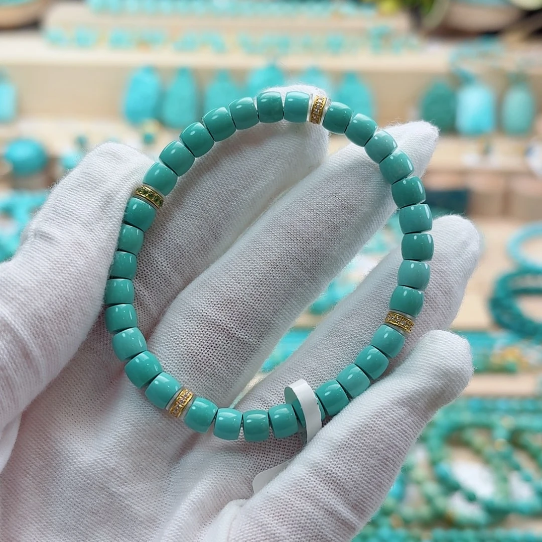 绿松石18K金镶嵌珠宝奇石