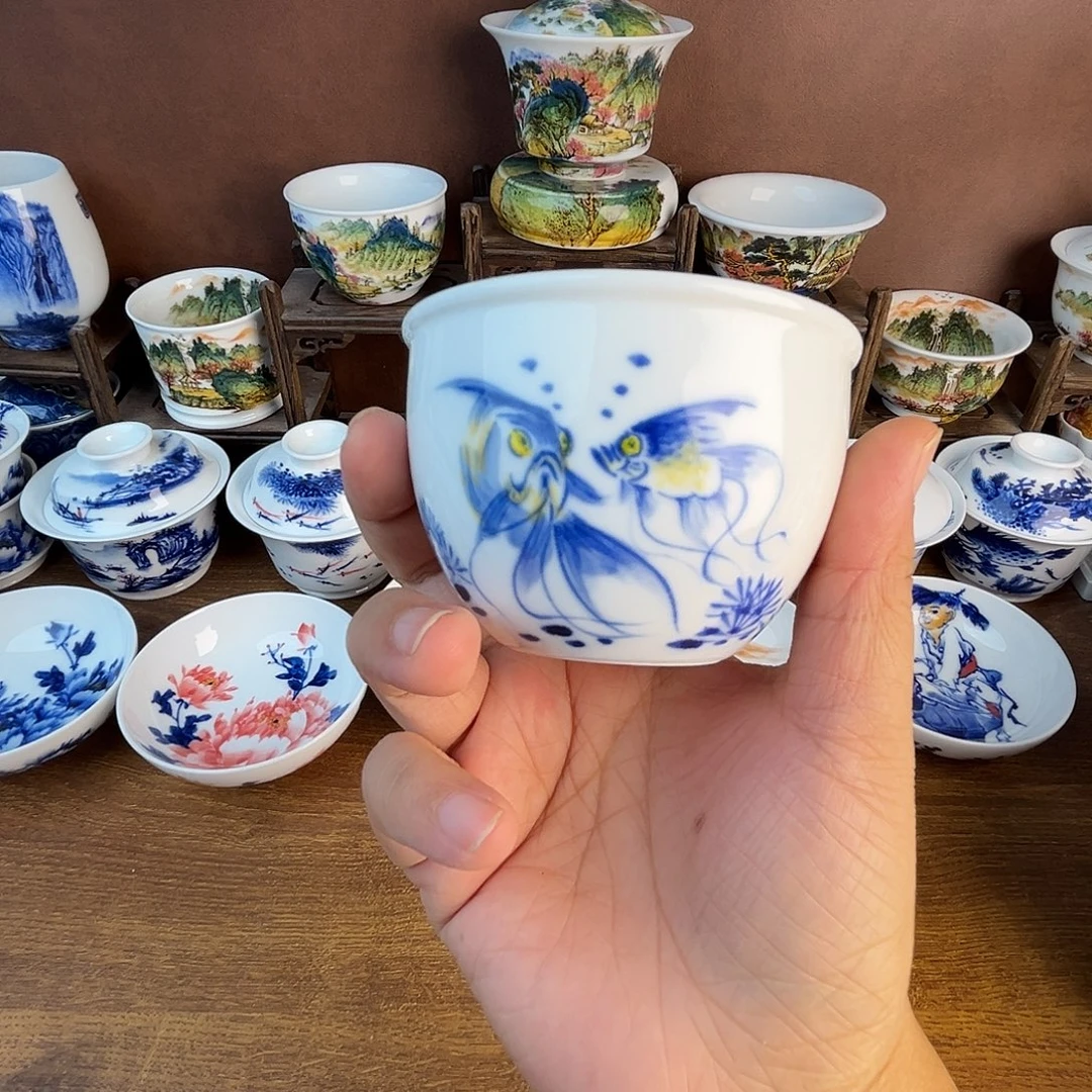 忠意堂釉下彩连年有余