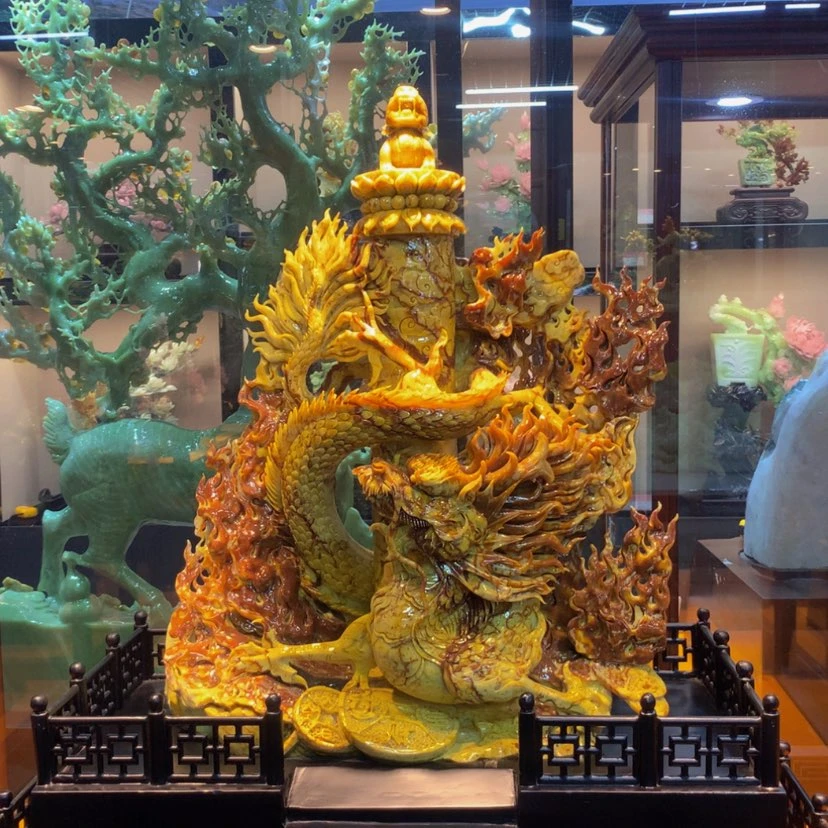 【闪购商品】未镶嵌蛇纹石玉摆件覆膜