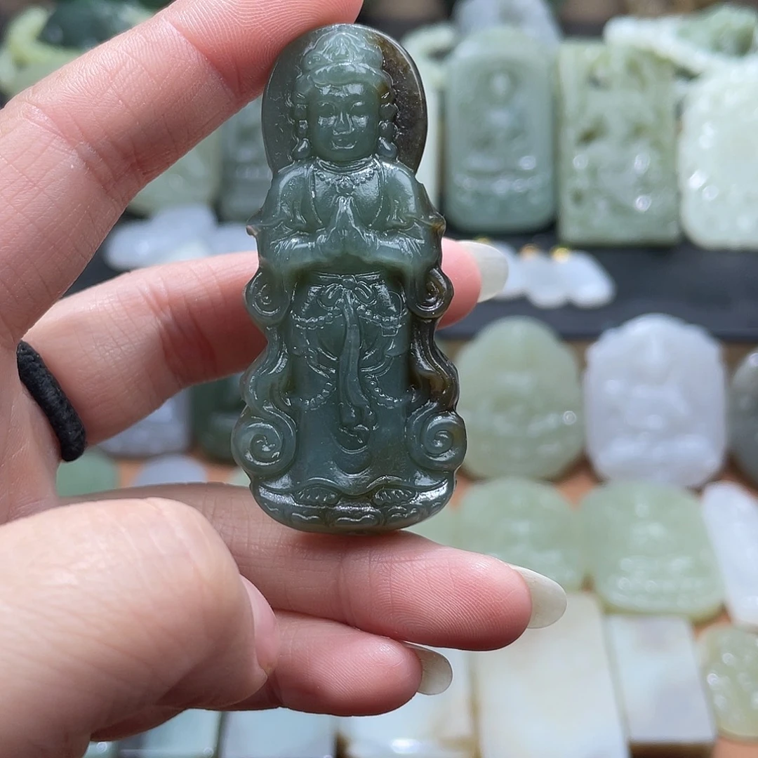 和田玉未镶嵌吊坠(不含链)