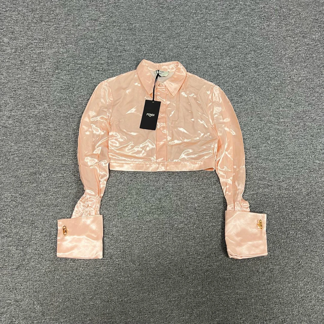 全新未使用 FENDI/芬迪 fendi 粉色 缎面 衬衫
