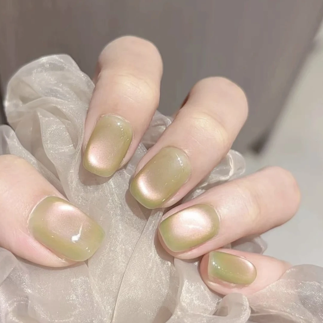 【哈密瓜】夏天猫眼高级款显白百搭猫眼手工穿戴甲