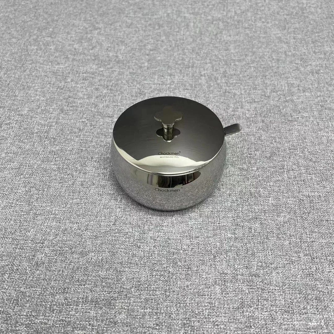 1-009 不锈钢小碗 调料罐 四叶草 10*6cm家用纯手工圆形亮光便携