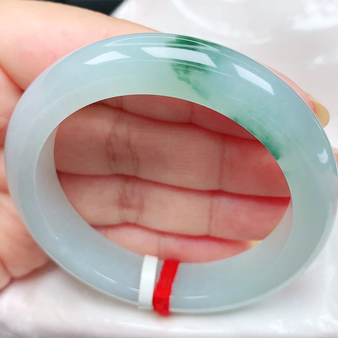 未镶嵌手镯翡翠25冰胶飘花