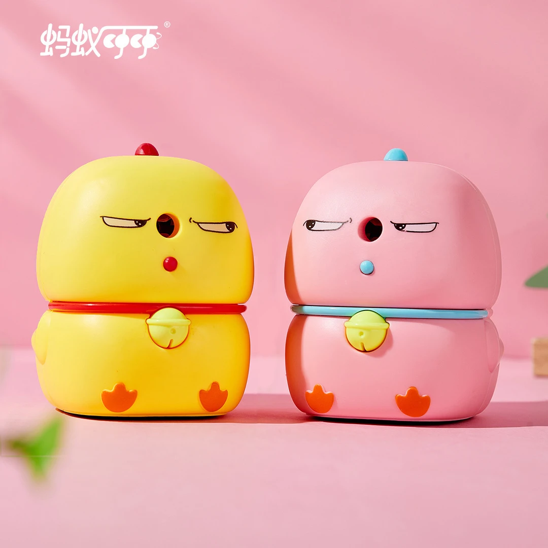 蚂蚁可可卡通可爱小鸡手摇削笔器创意学生文具卷笔刀削笔刀新款