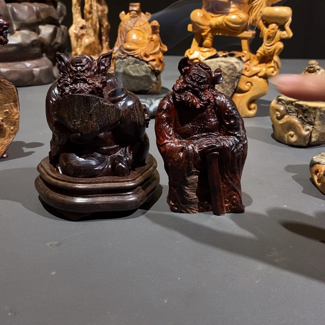 小***齐檀香紫檀（小叶紫檀）香炉摆件工艺品钟馗