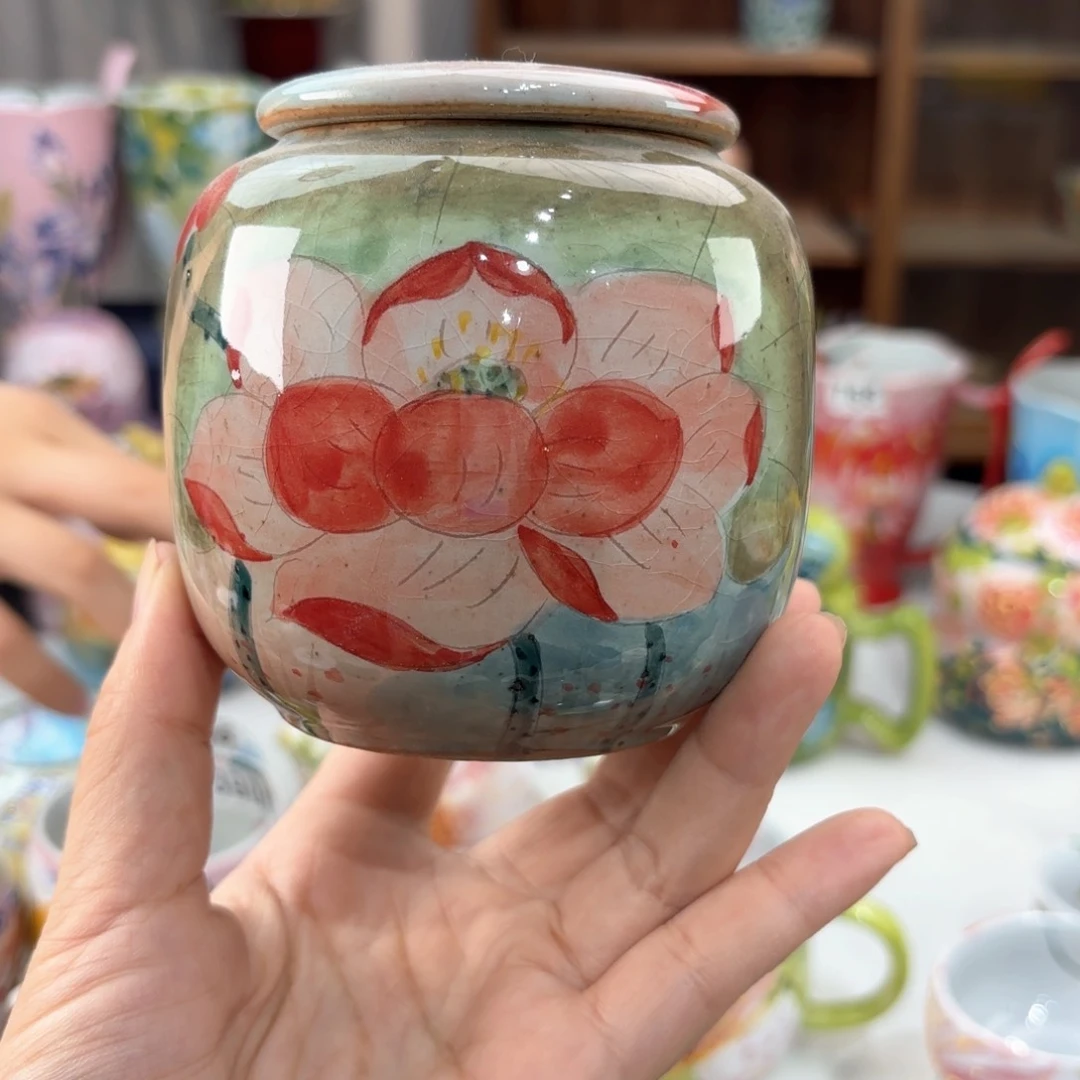 景德镇手绘高温釉下彩陶瓷茶具