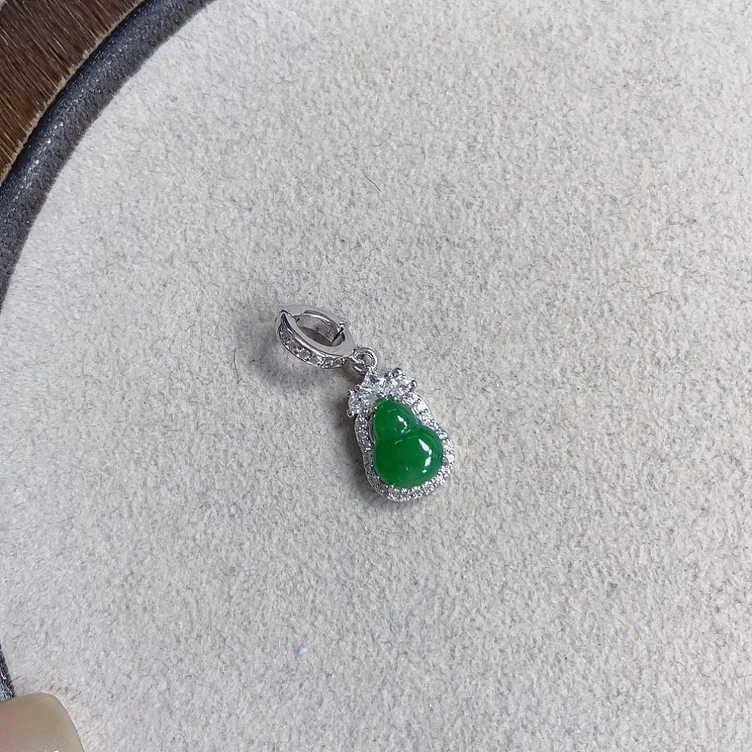 爱***芙翡翠银S925镶嵌吊坠(不含链)