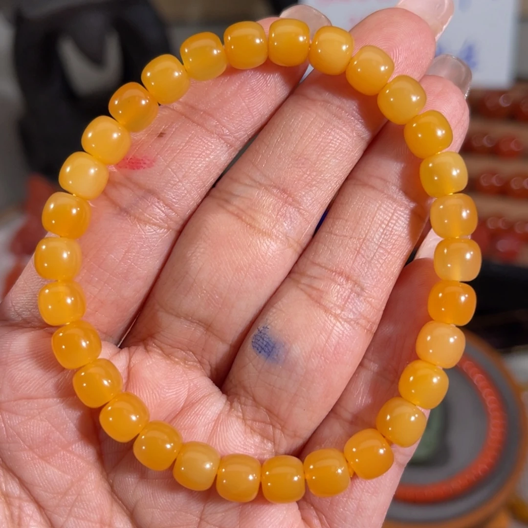 石英质玉（黄龙玉）未镶嵌缅黄老型单圈6不退换