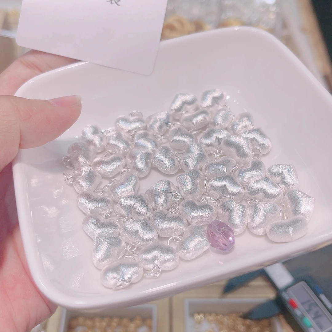 紫晶珠宝半成品银S925镶嵌40