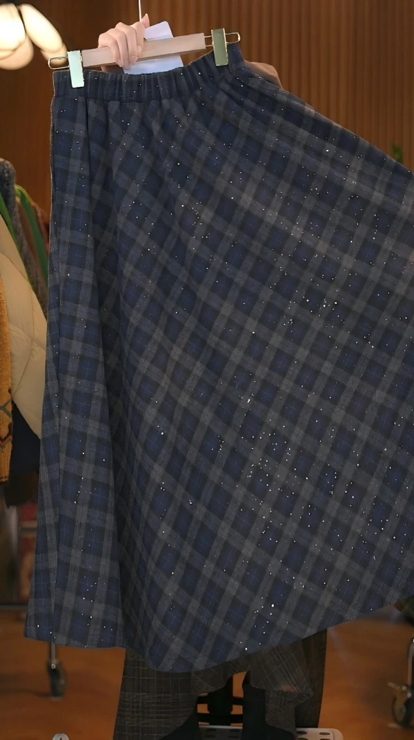 Q4100 秋季新款2025气质显瘦小众半身A字裙