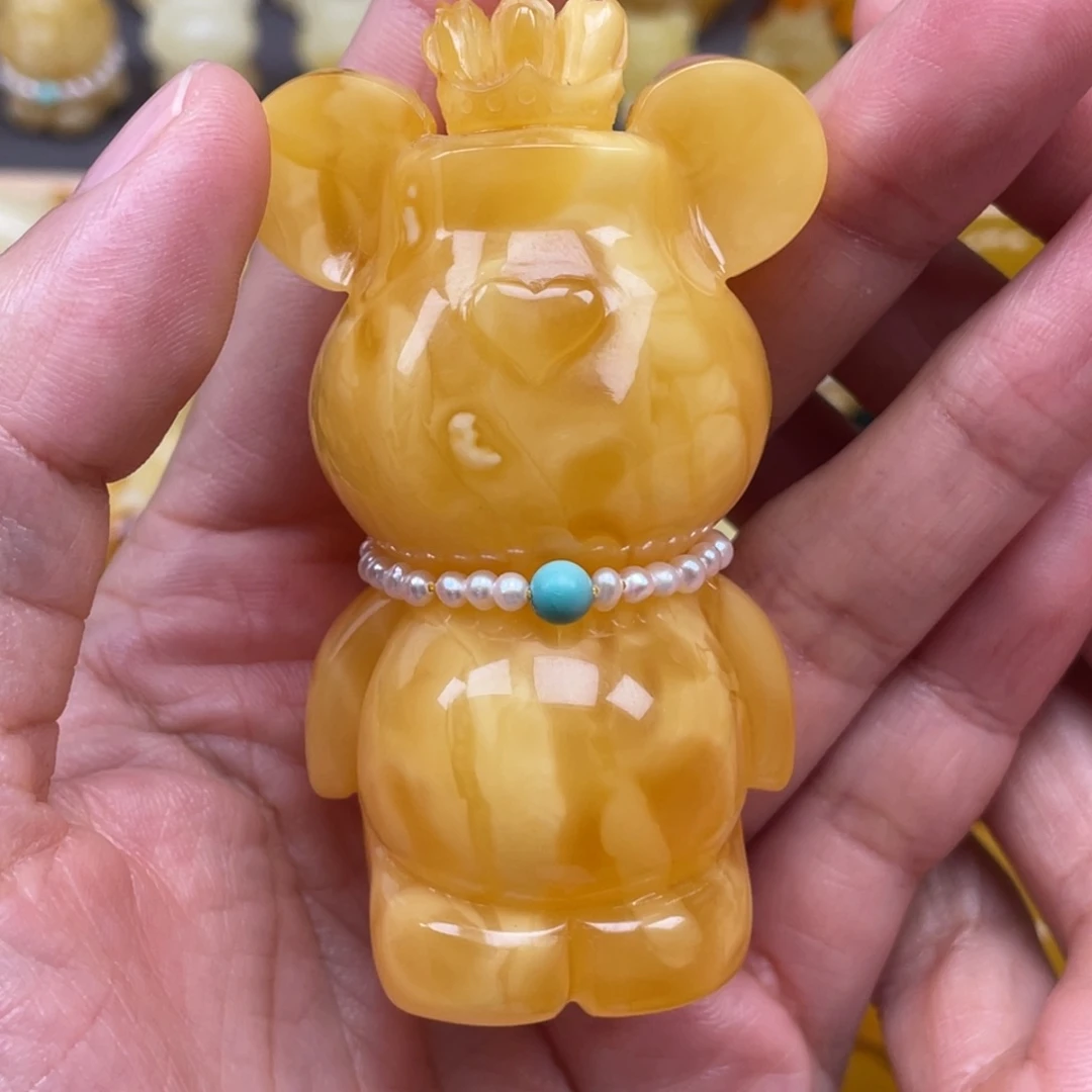 裸石琥珀未镶嵌姜****气蜜蜡