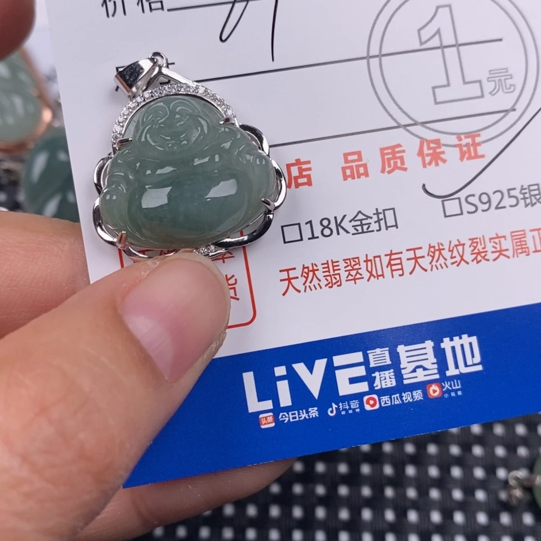 翡翠银S925镶嵌颈饰