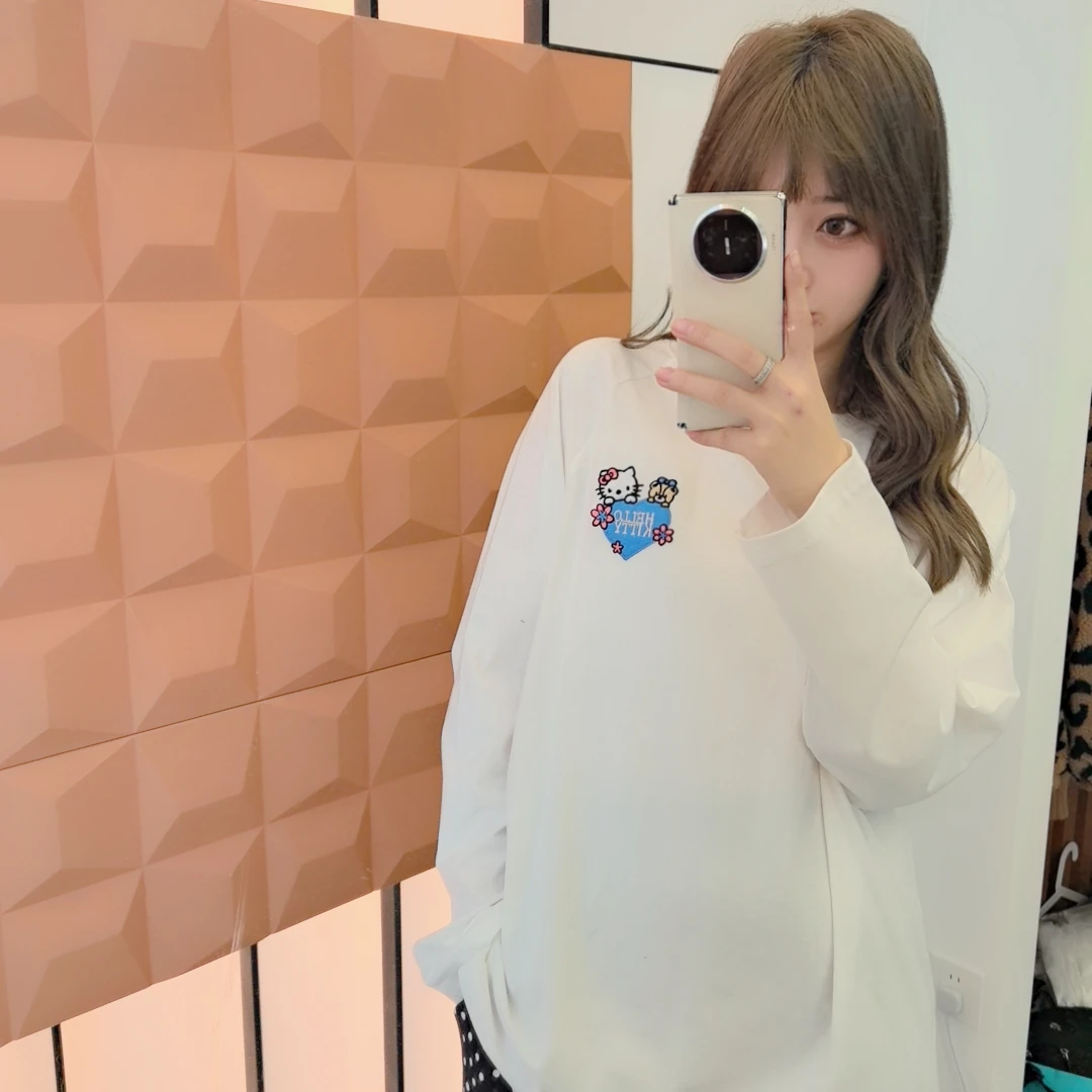 纯浮力！25夏韩代设计款刺绣KT后背满印百搭休闲 防晒衫T恤 上衣