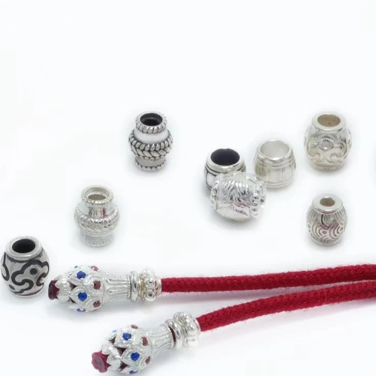 925银银制品 925银线束合集背云简约百搭散珠DIY实心文玩配饰