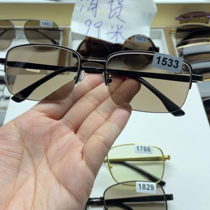 茶水晶半框眼镜 1533