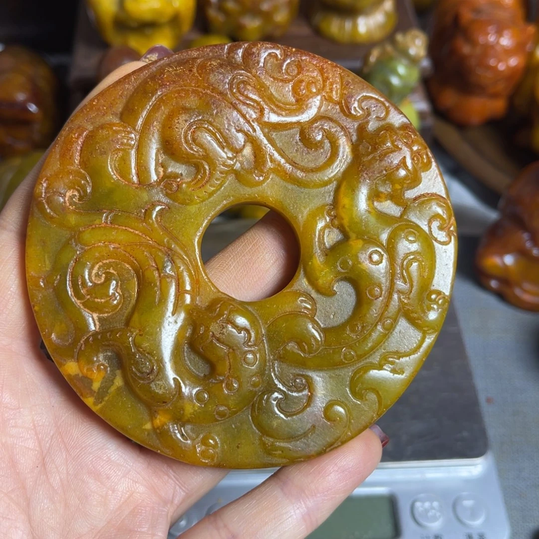 蛇纹石玉合金颈饰