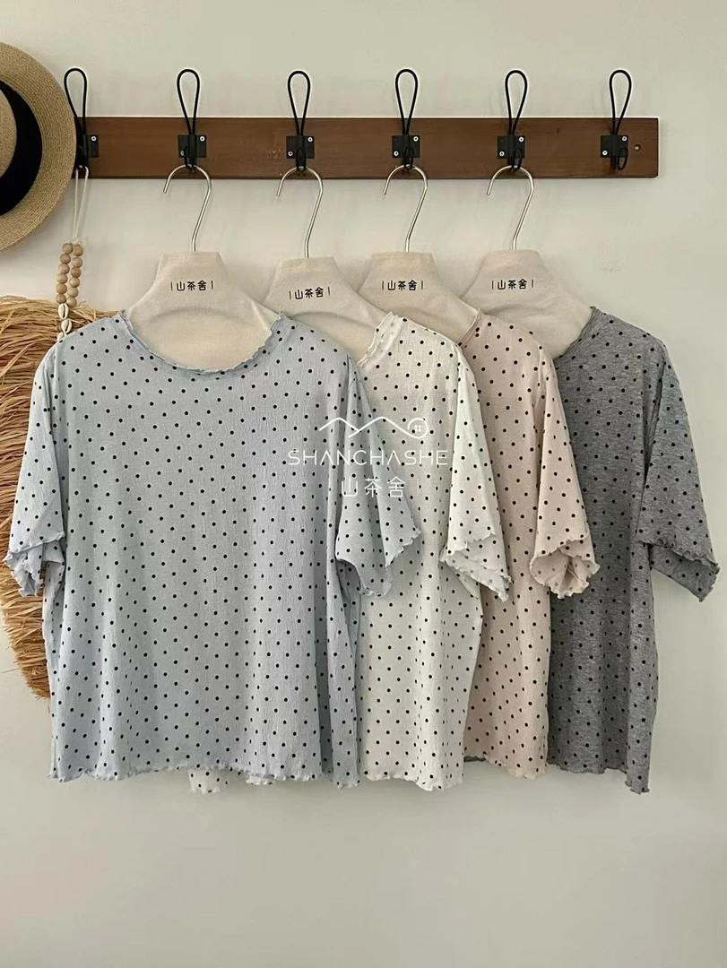 叨叨推荐款 SCS#8123#波点短袖T恤 FL