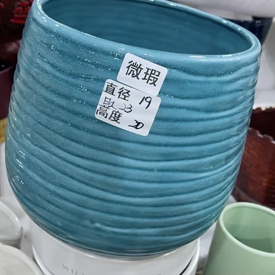 多肉绿植陶瓷花盆9.9包邮，有孔
