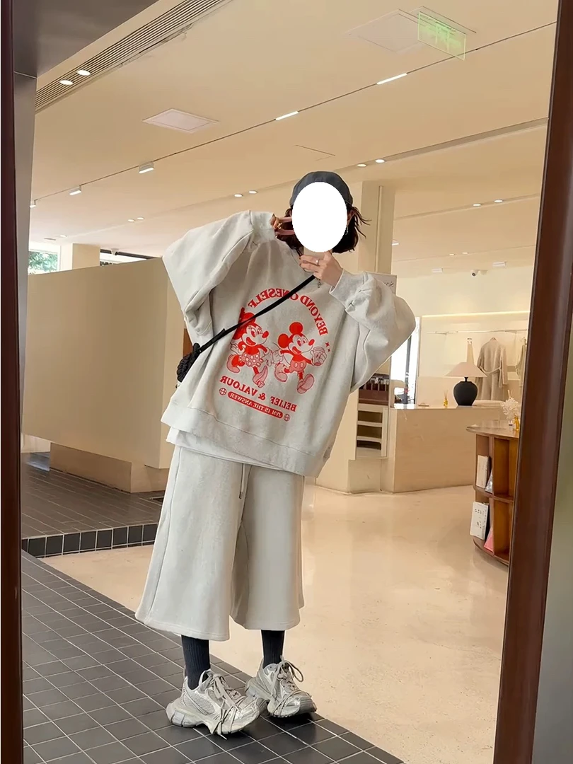 pang➕高级感休闲宽松慵懒休闲卫衣+卫裙两件套装女35312/35315