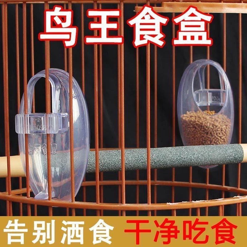 鸟王食罐画眉八哥鹩哥防撒防甩食盒杯鹦鹉百灵颠颏喂鸟器鸟饮水器