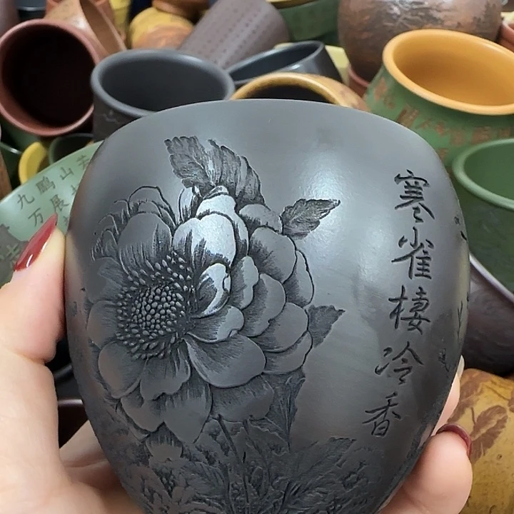 紫砂茶杯紫砂主人杯大放漏