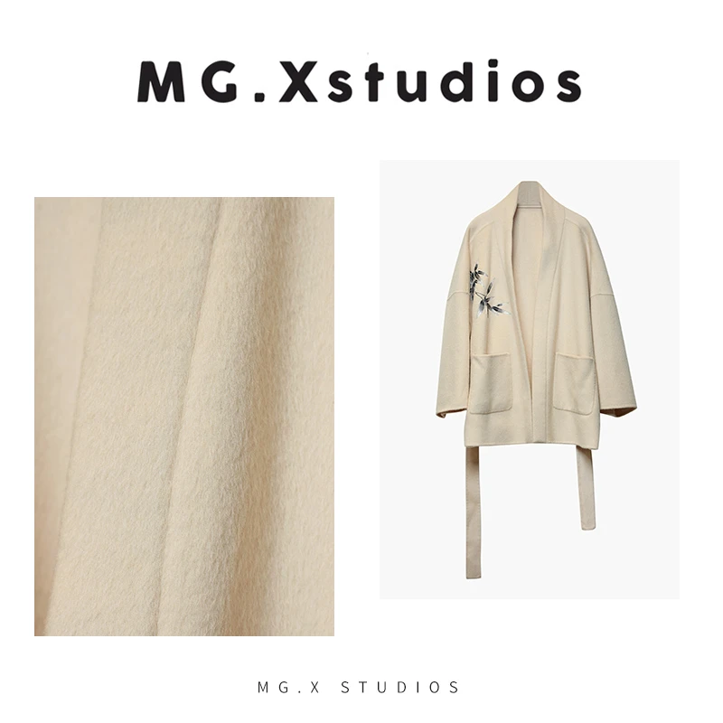 【竹叶】MGX毛呢外套中长款时尚大衣M44E3020W1105