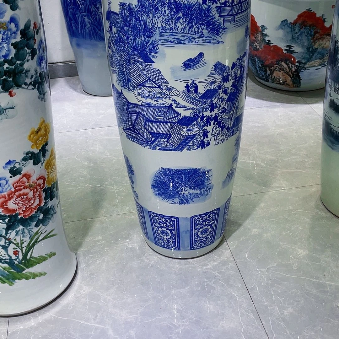 瓷片6号清明图1.6米一对