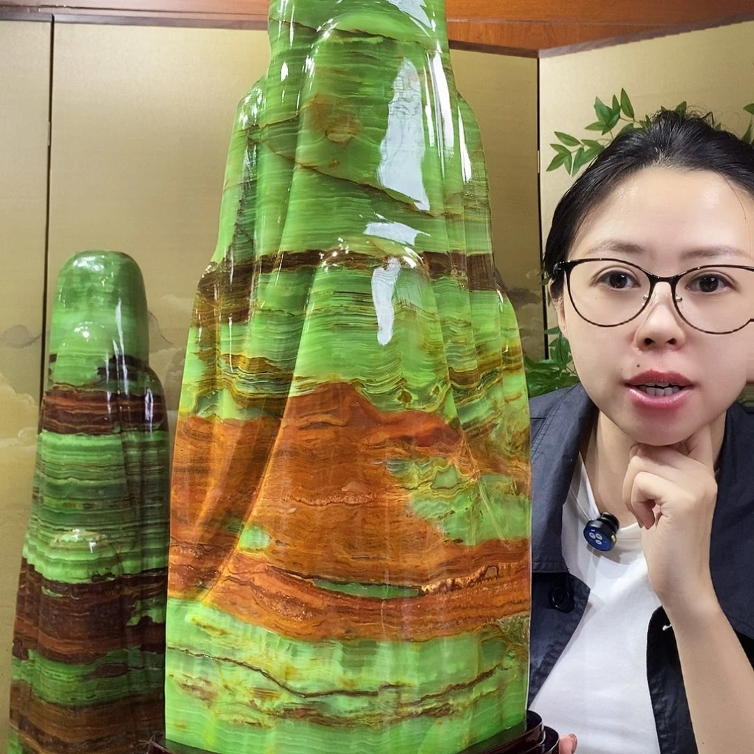 石材山水画作品摆件