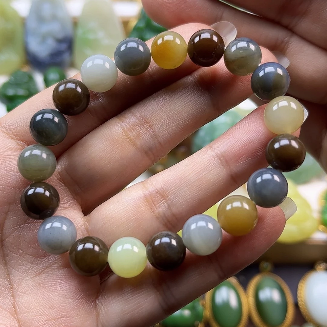 和田玉未镶嵌手串卡10