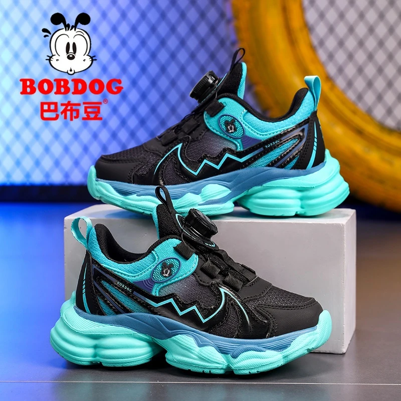 巴布豆童鞋男童运动鞋2025春秋季新款网面透气男孩防滑儿童跑步鞋