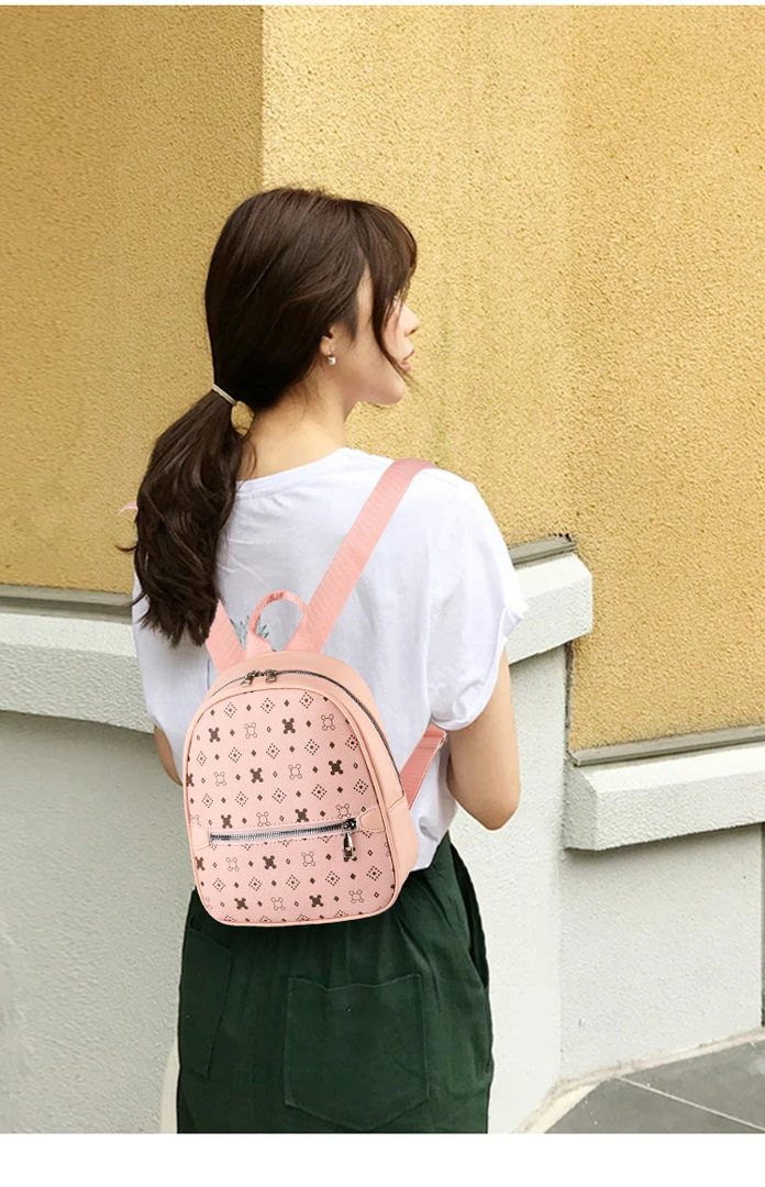 新款花料背包阳光时尚双肩包女包包清新甜美少女学生书包批发高雅