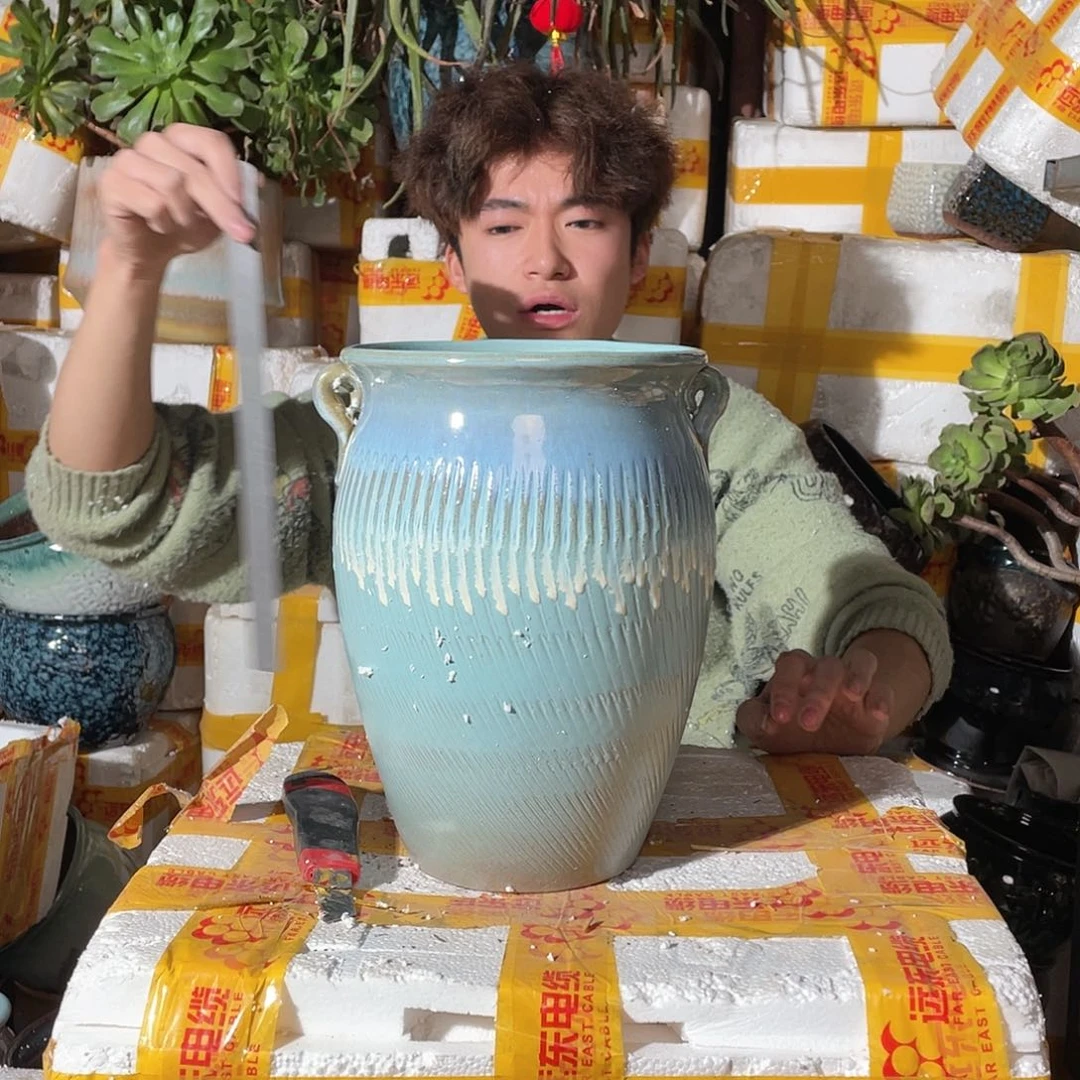 红陶宜兴紫砂花盆