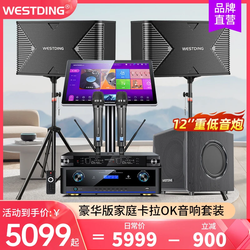 威斯汀117家庭ktv音响套装全套重低音炮家用新品卡拉ok专业音箱