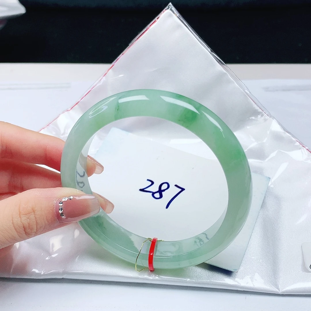 翡翠手镯未镶嵌缅甸天然a货手镯60+