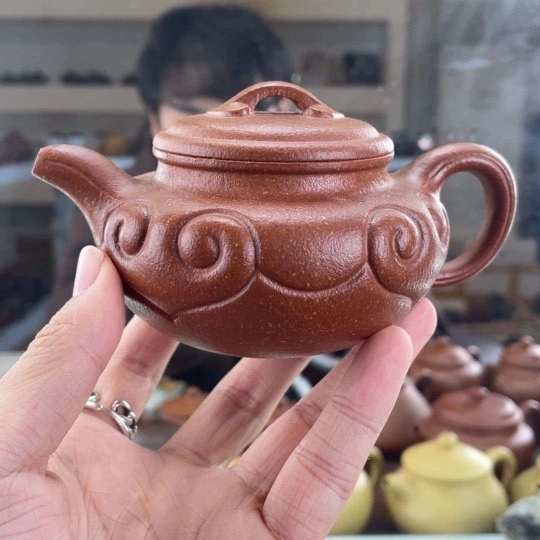 茶壶紫砂200cc红降坡茶壶