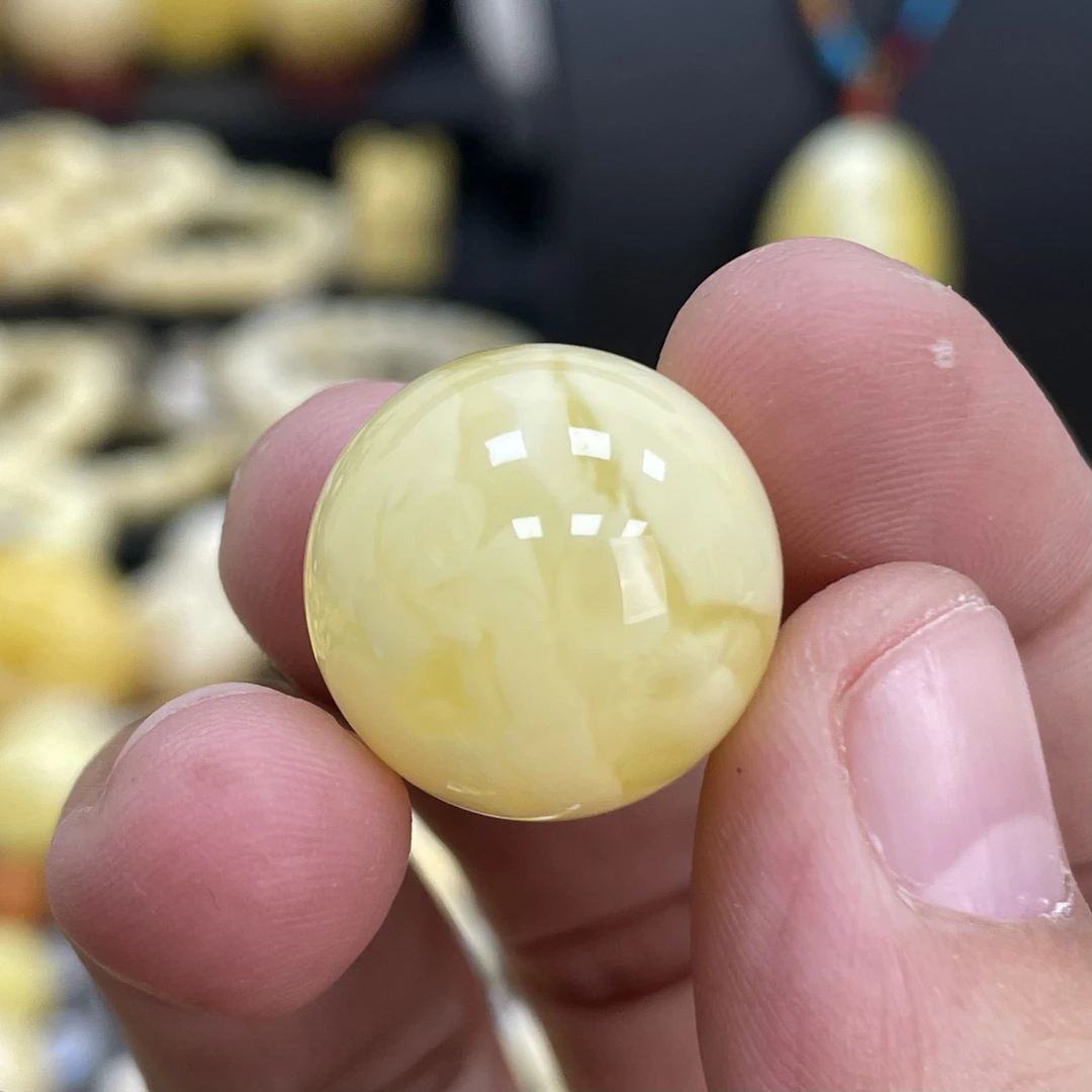 魔梵珠宝｜18.6mm俄料天然蜜蜡 浓蜡妖花