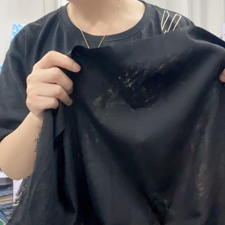 蚕丝丝绸棉F漏空黑色一米116