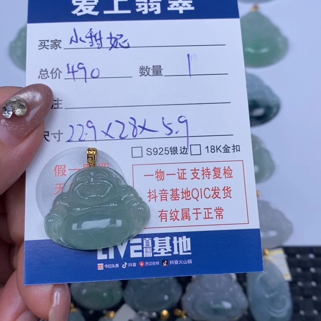*****颈饰未镶嵌翡翠天然翡翠