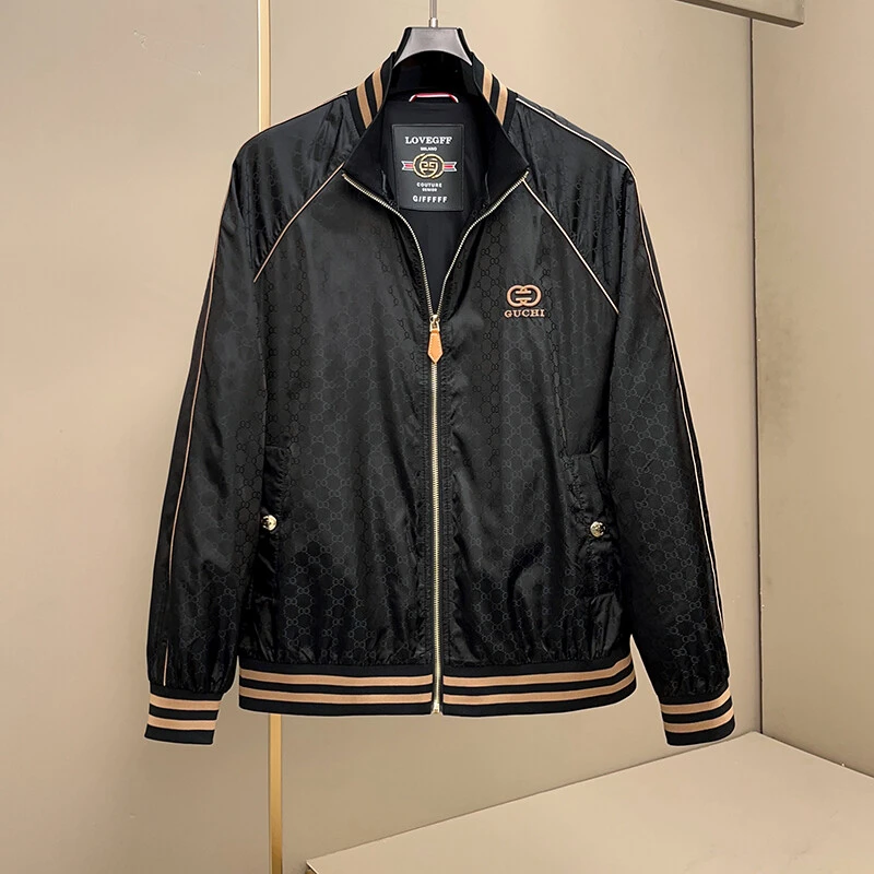 巴韦那奇秋季欧货高端潮流夹克男士提花刺绣拉链百搭立领休闲外套