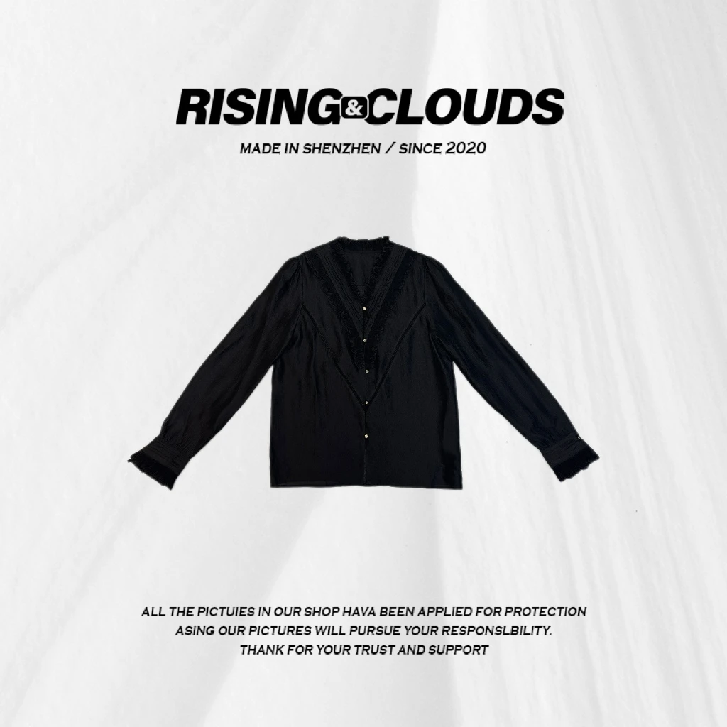 RISING&CLOUDS小云姐【淡墨】深圳2025早春舒适休闲百搭衬衫010070