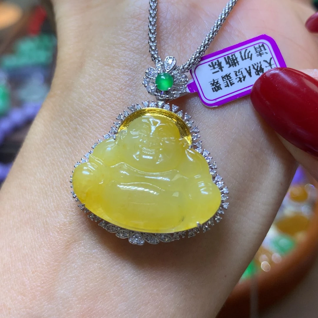 【闪购商品】翡翠颈饰18K金镶嵌翡翠