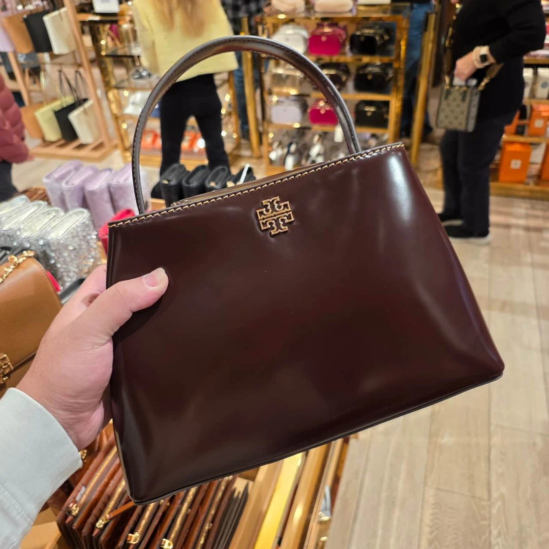 【预售】ToryBurch/汤丽柏琦店内现采BRITTEN酒红戴妃手提包162832