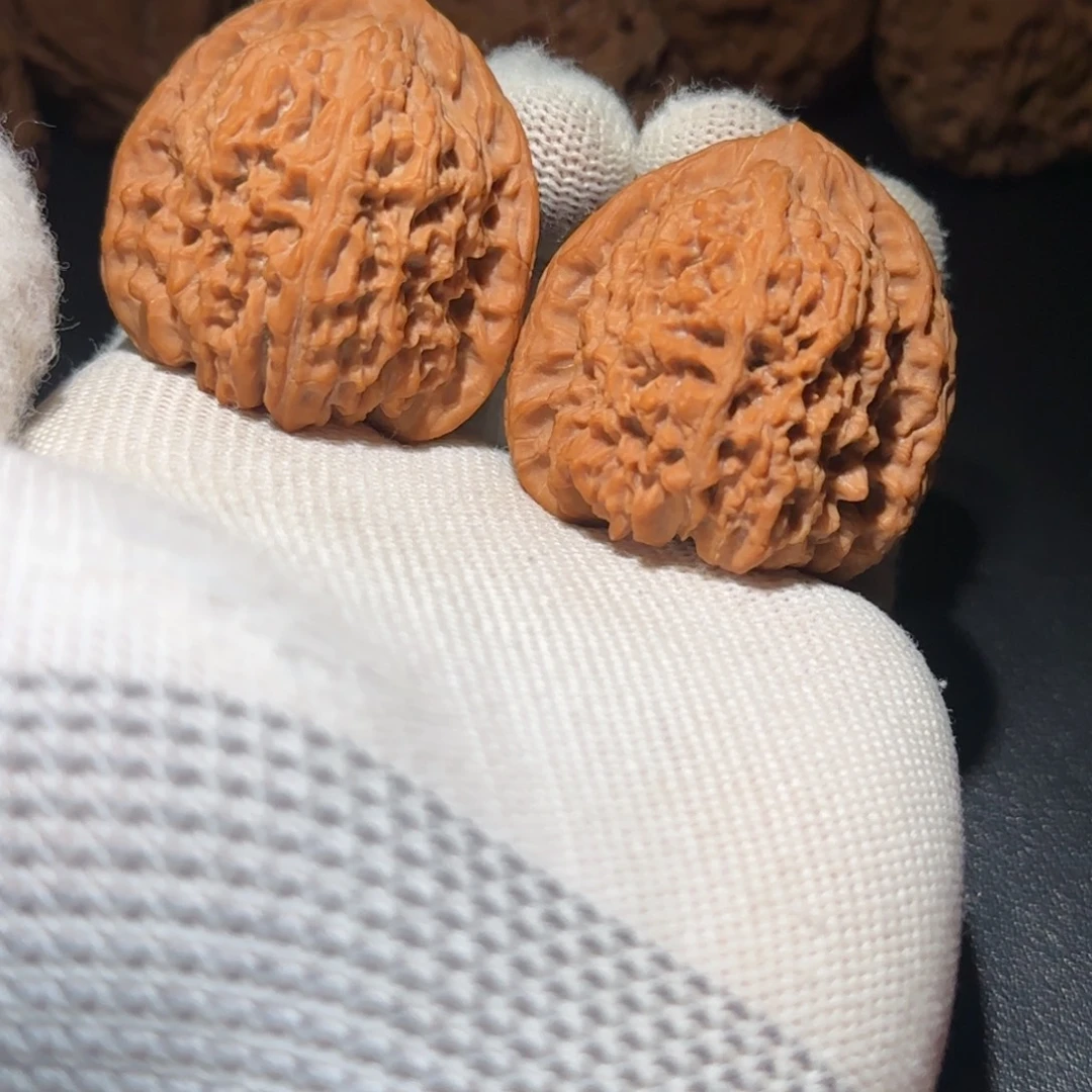 开***柿吊坠文玩核桃40 凹底