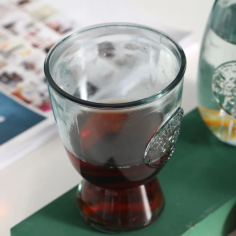 利快西班牙进口印章玻璃杯家用简约创意冰淇凌甜点杯红酒杯500ml