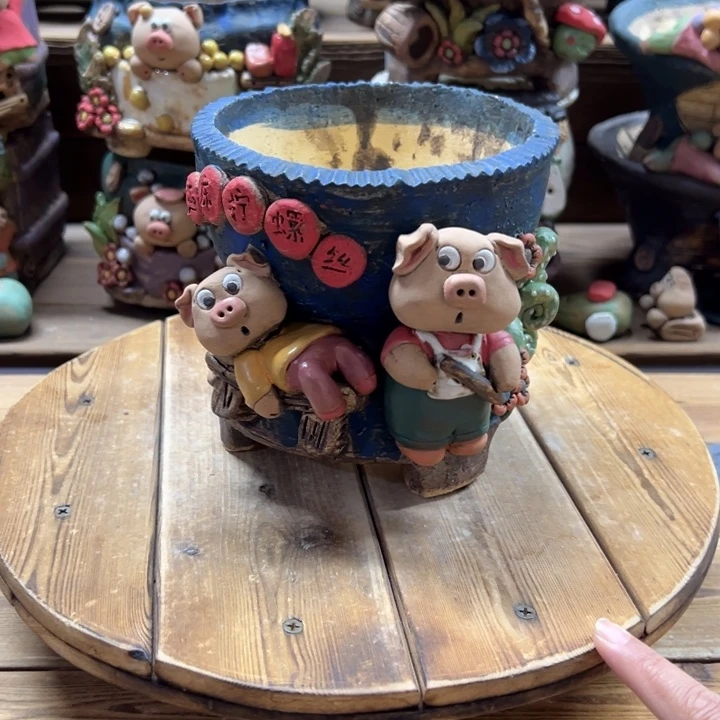 嘻哈多肉花盆百搭