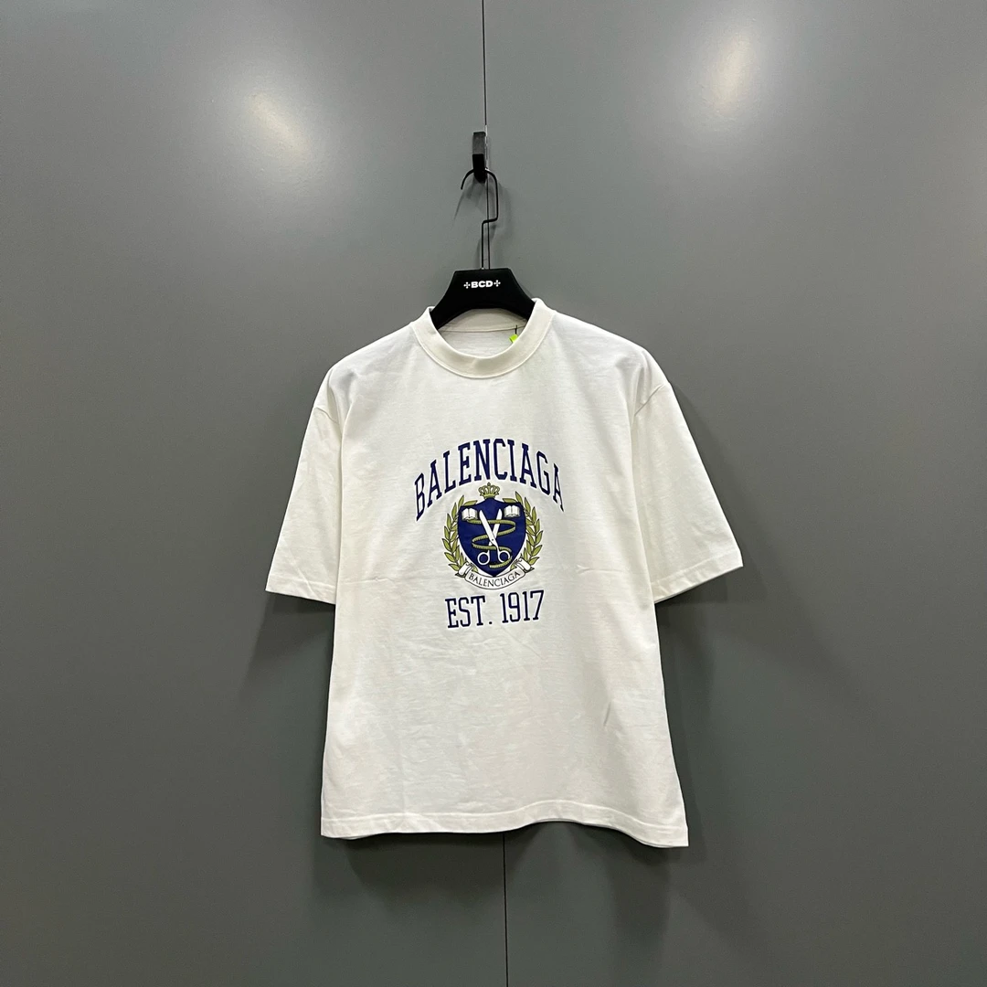 95新 Balenciaga/巴黎世家 q311 麦穗皇冠剪刀印花短袖 jc604563